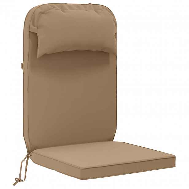 vidaXL Polštář na sluneční lehátko 100% polyester Taupe