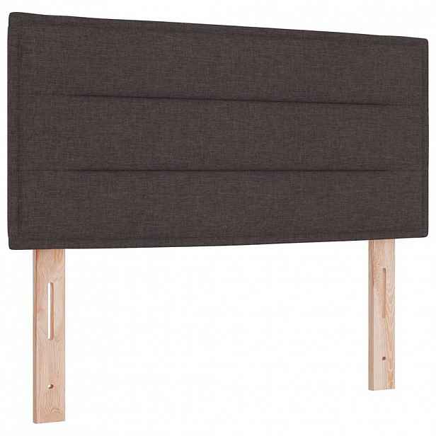 vidaXL Čelo postele Tmavě hnědá textil