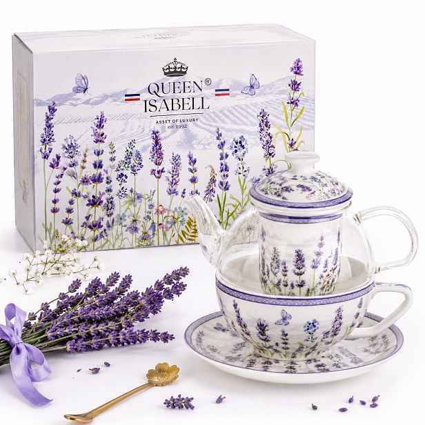 Čaj For One Porcelánový čajový set v krabičce s šálek