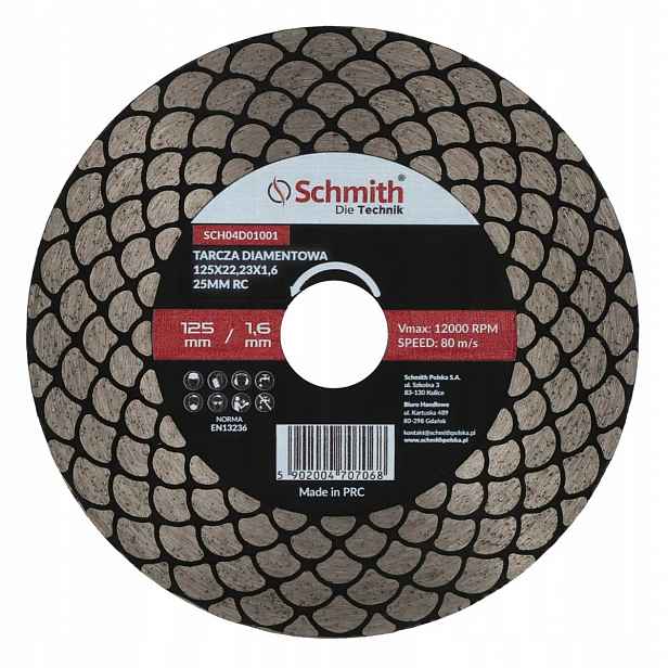 Diamantový kotouč Rc 125x22,23x1,6 25 mm