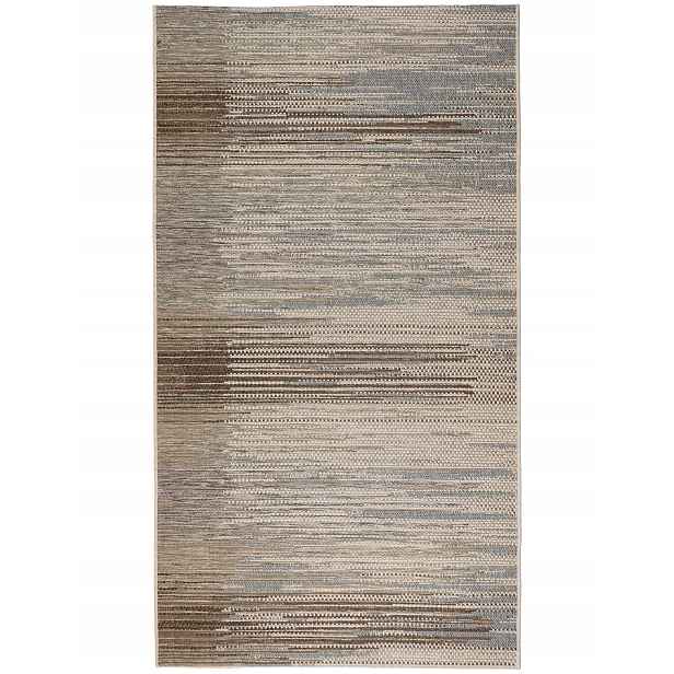 Koberec plochý tkaný Kemet 80x150 cm Pruhy Béžová