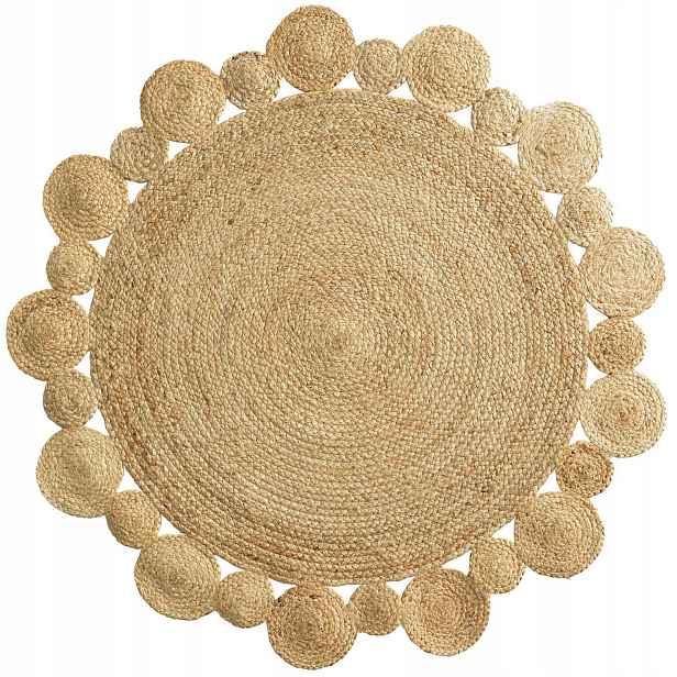 Koberec z juty Corou, kulatý, 120 cm