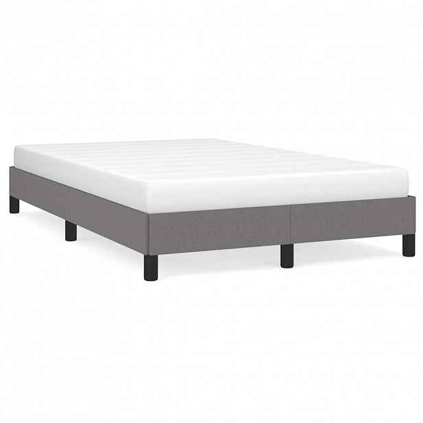 vidaXL Rám postele bez matrací tmavě šedá 120x190 cm textil