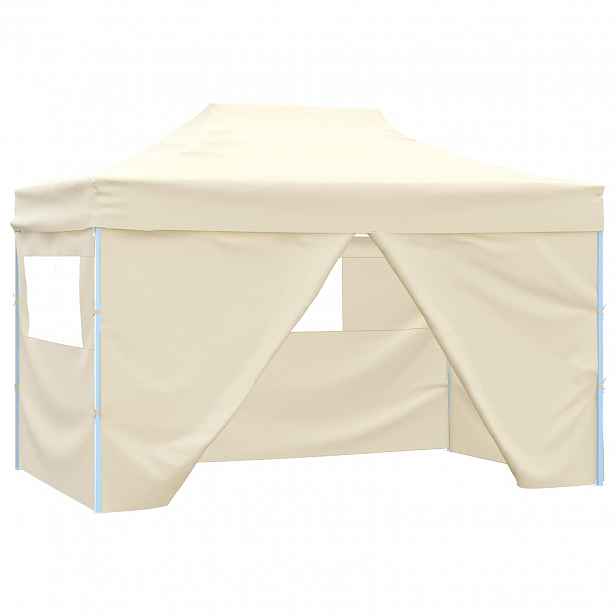vidaXL Party Stan 280 x 410 x 315 cm Krémová Oxford látka