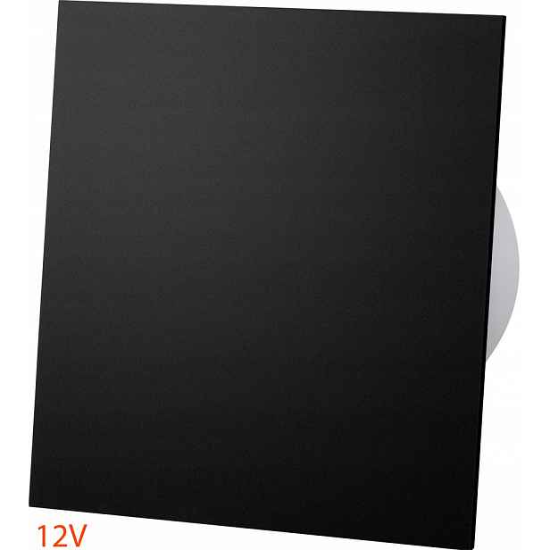 Nízkonapěťový Ventilátor 12 V S Plexi Panelem Černý Mat Standard Fi 100