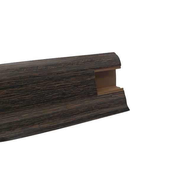 Soklová podlahová lišta SLK50 W181 Wenge kibolo 2,5 m, koncovka levá, hnědá, Döllken