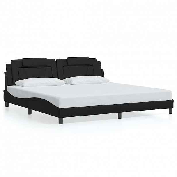 vidaXL Rám postele Viana bez matrace černý 200x200 cm umělá kůže