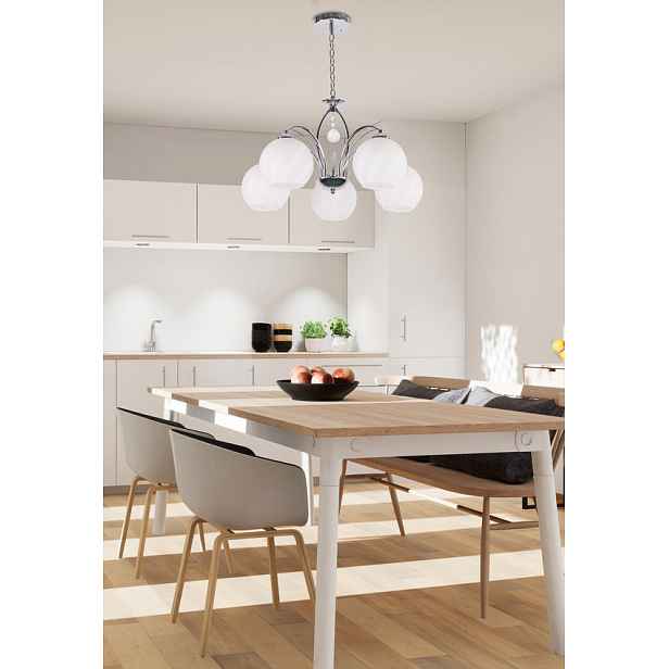 Závěsná lampa Alyson 5x40W e27 bílá