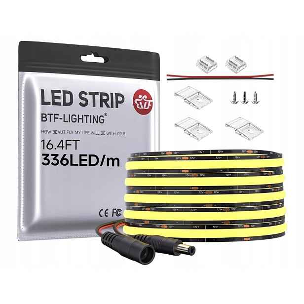 Btf-lighting Fcob Elastická Led páska 3000K R15
