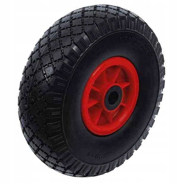 Kolečko pro přepravní vozík Pu Ø 260 mm červeno-černé, Bgs Diy 80650