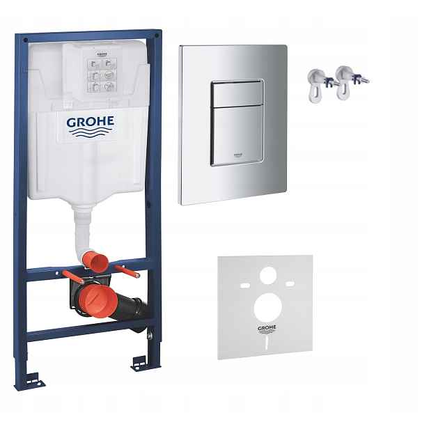 Kompletní podomítkový Wc set – stojan Grohe tlačítko Chrom