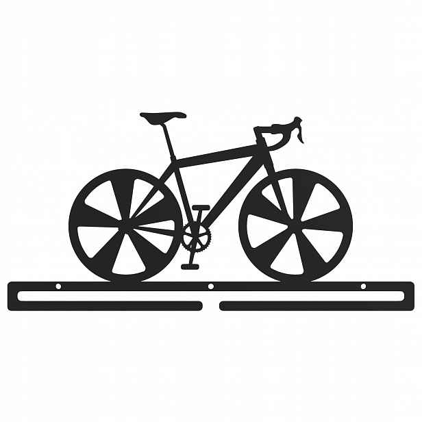 Velký kovový věšák na medaile Bike Kolo Horská Cyklistika Mtb černý