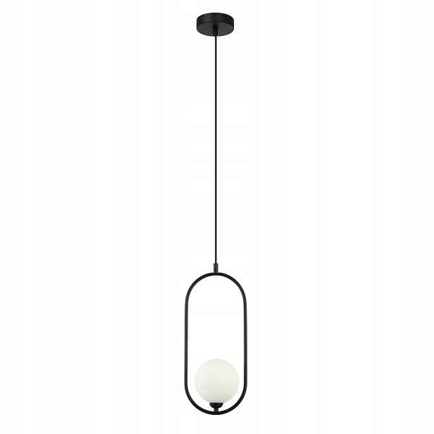 Závěsná lampa černá skleněná koule g9 11 cm Lupus Italux