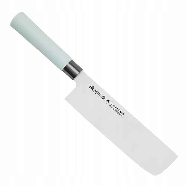 Satake Macaron modrý japonský kuchyňský Nůž Nakiri sekací nůž 17 cm