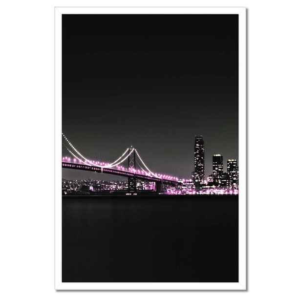 Plakáty v rámu 40x60 Most Fialová světýlka