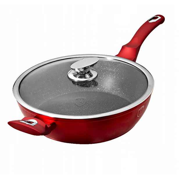 BH-1260N Granitová pánev s poklicí 28 cm Berlinger Haus Burgundy Line
