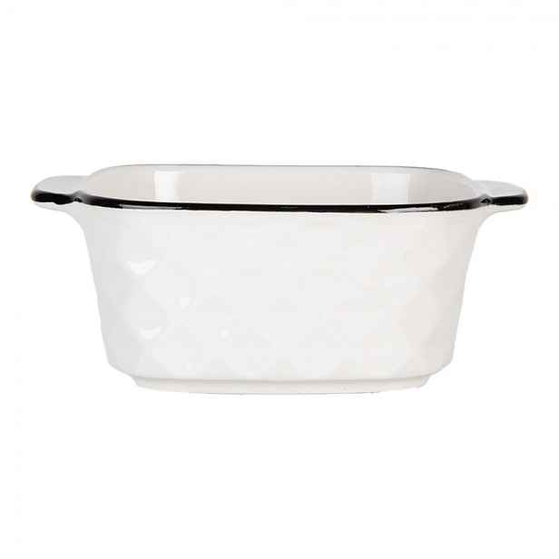 Keramická hranatá miska s oušky Mibbo - 15*12*5 cm/ 275ml Clayre & Eef
