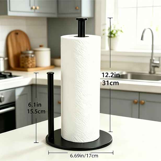 TEMU Držák kuchyňského papírového ručníku 2026 se zesílenou základnou - prostorově úsporná úložná jednotka na pracovní desku - moderní design, vhodný