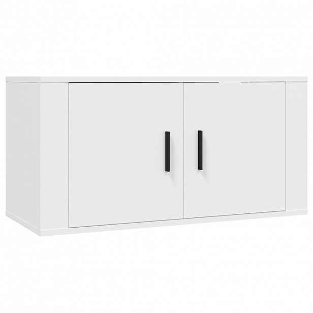 vidaXL Nástěnná TV skříňka bílá 80 x 34,5 x 40 cm