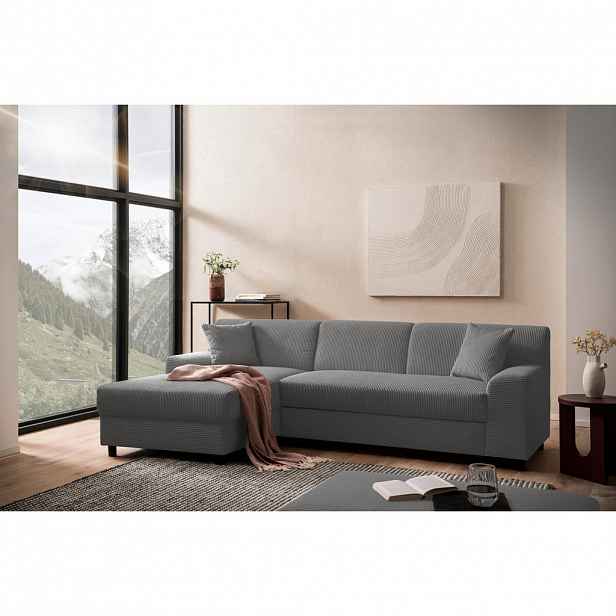 MID.YOU ROHOVÁ SEDAČKA, textil, šedá