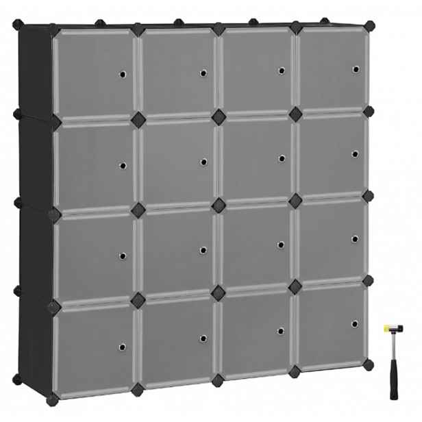 Regál Songmics 123 cm x 123 cm x 31 cm vícebarevný