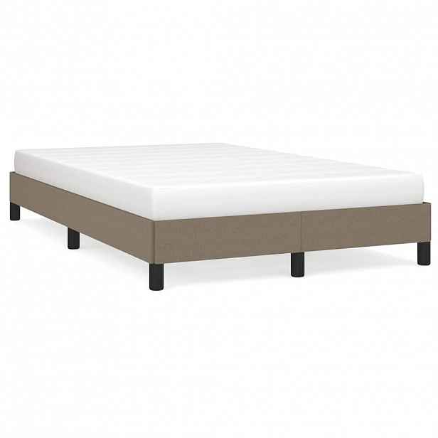 vidaXL Rám postele bez matrací taupe 120x190 cm textil