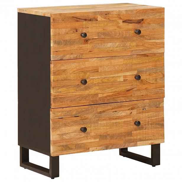 vidaXL Úložná komoda 60 x 33 x 75 cm Masivní mangové dřevo Hnědá