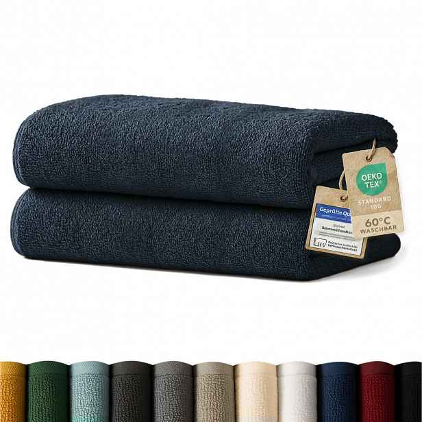 Blumtal SAUNOVÁ OSUŠKA sada 2 ks, 2x saunová osuška 80/200 cm, tmavě modrá