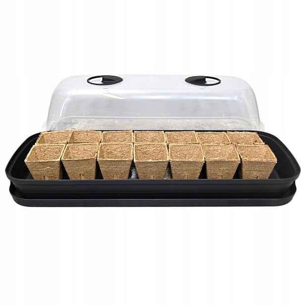 Miniskleník Horti-TKW14 domácí skleník parapetní rašelinové květináče