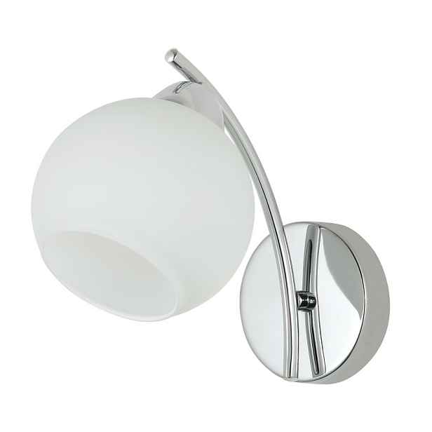 Nástěnná lampa AMOS Chrome 1x40W E27 bílé stínidlo
