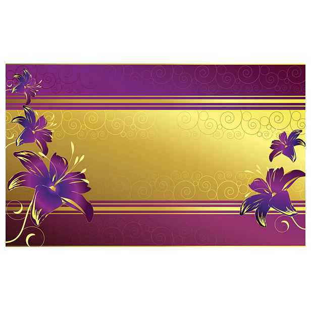 Fototapeta flizelina Lilie zlatá abstrakce fialová elegance 250x175 lepidlo