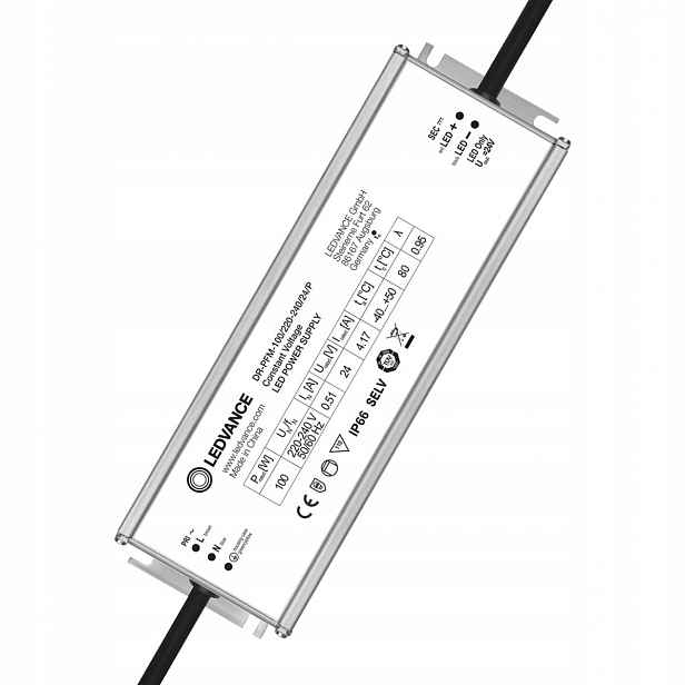 Hermetický stejnosměrný napájecí zdroj pro Led pásky 100W 24V DC IP66 Ledvance