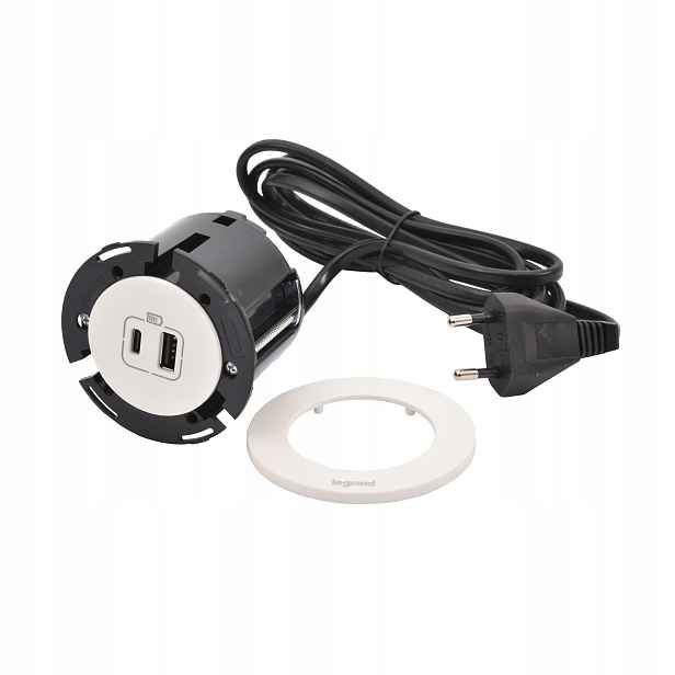 Nábytková zásuvka Usb A+c 2M bílá Legrand 654730