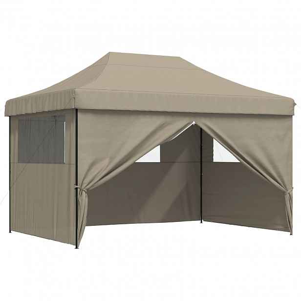 vidaXL Party Stan 279 x 410 x 315 cm Taupe Oxford látka