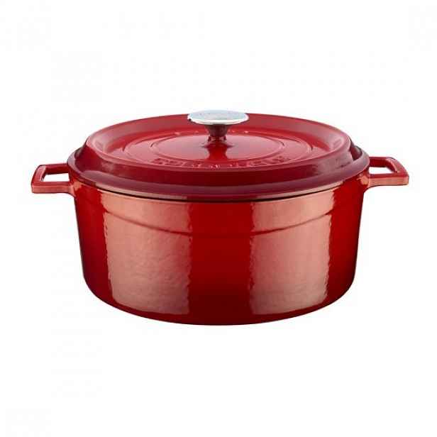 Hrnec, litinový, 28 cm/6,7 l, <<Trendy>>, červený - LAVA