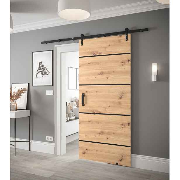 Posuvné dveře s kováním LEONTINA 3 - 90 cm, dub artisan