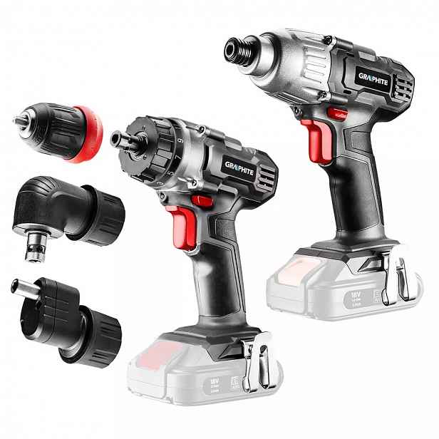 Sada Energy+ 18V aku vrtačka 58G022 šroubovák 58G012 Graphite