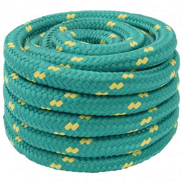 vidaXL Víceúčelové užitkové lano 40 mm 5 m Zelená PP