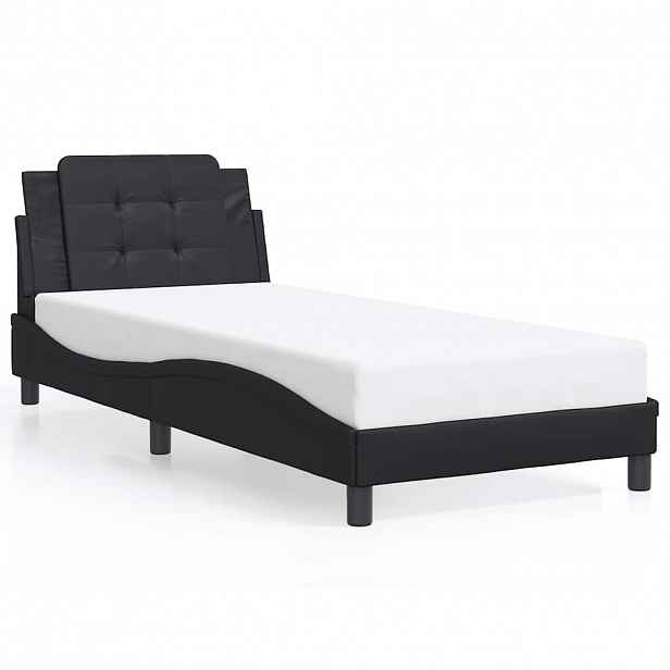 vidaXL Rám postele bez matrace Zadar černý 80 x 200 cm umělá kůže