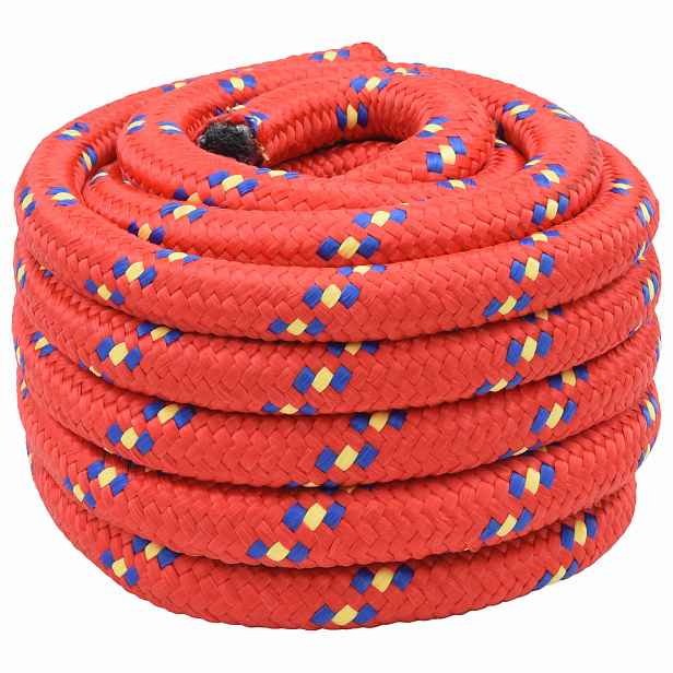 vidaXL Víceúčelové užitkové lano 30 mm 10 m Červená PP