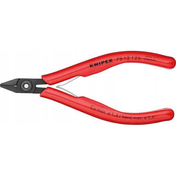 Boční štípací kleště pro elektroniku se svorkou na drát 125 mm Knipex