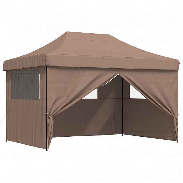 vidaXL Party Stan 279 x 410 x 315 cm Hnědá Oxford látka