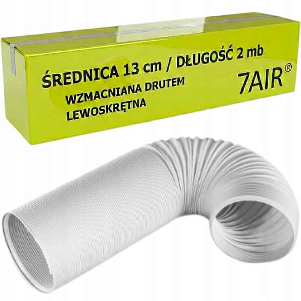 Trubka Pro Přenosnou Klimatizaci Na Komínové Okno 13 CM 2 M Vyztužená Drátem
