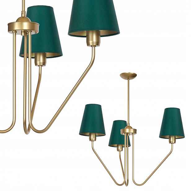 Závěsná lustrová lampa Milagro Victoria MLP4907 3xE27 zeleň mosaz obývací pokoj
