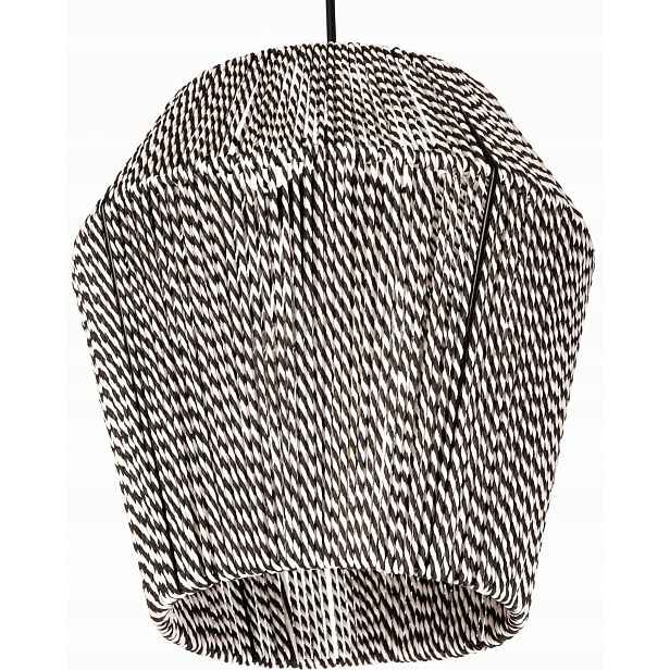 Závěsná pletená lampa Boho zebra