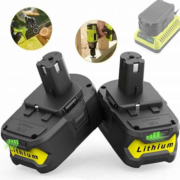 2X 18V 6,0AH Náhrada Za Akumulátor Ryobi RB18L50 RB18L40 S Indikátorem