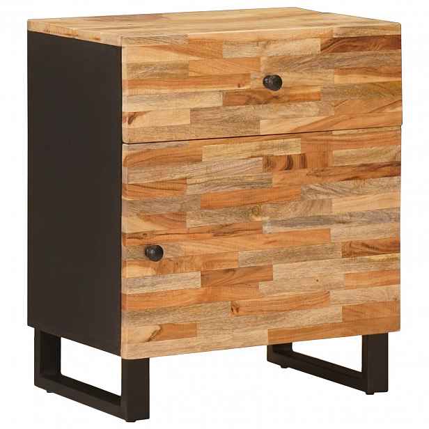 vidaXL Noční skříňka Hnědá 50 x 33 x 60 cm Masivní mangové dřevo