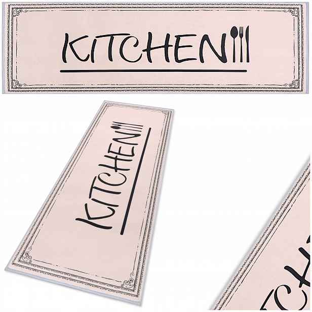 Běhoun Do Kuchyně Béžový 80x200 Koberec Kuchyňský Vintage Kitchen Podgumovaný