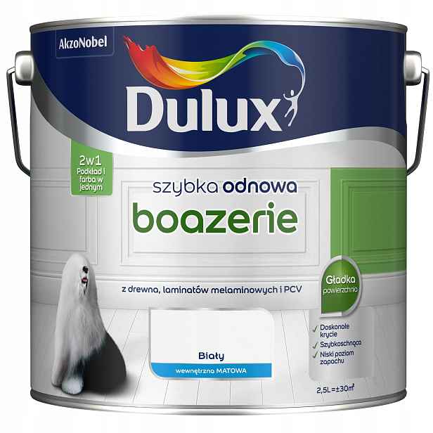 Dulux Barva Rychlá Obnova Obložení 2,5L Bílá Matná 2V1 Barva Podklad
