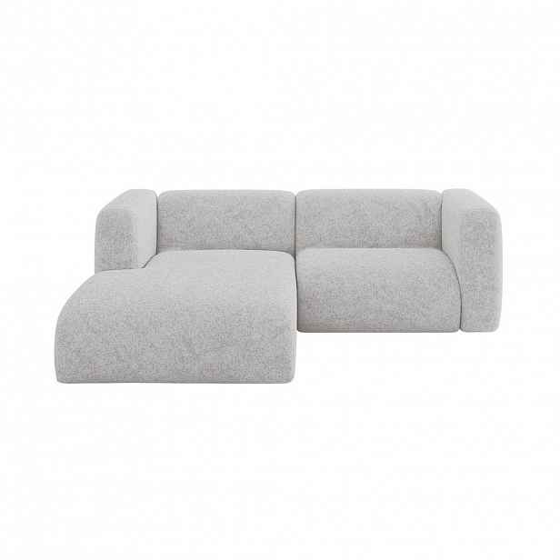 ALTDECOR ROHOVÁ SEDAČKA S LEVOU OTOMANOU MIRA-L1 227x179x89 Šedá Velur